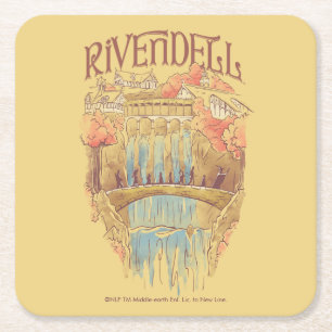 Porta-copo De Papel Quadrado Ilustração em Aquarela da Irmandade de RIVENDELL™