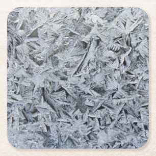 Porta-copo De Papel Quadrado Imagem de Textura de Cristais de Gelado
