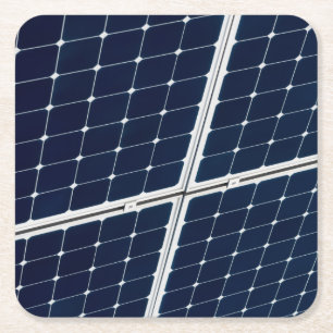 Porta-copo De Papel Quadrado Imagem engraçada de um painel de energia solar