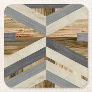 Porta-copo De Papel Quadrado Imagem Geométrica