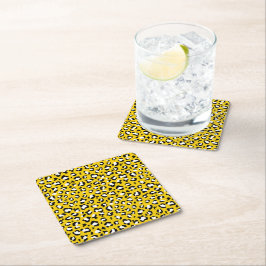 Porta-copo De Papel Quadrado Impressão Leopardo, Manchas Leopardo, Leopardo Ama