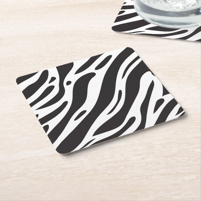 Porta-copo De Papel Quadrado Impressão zebra (Inclinado)