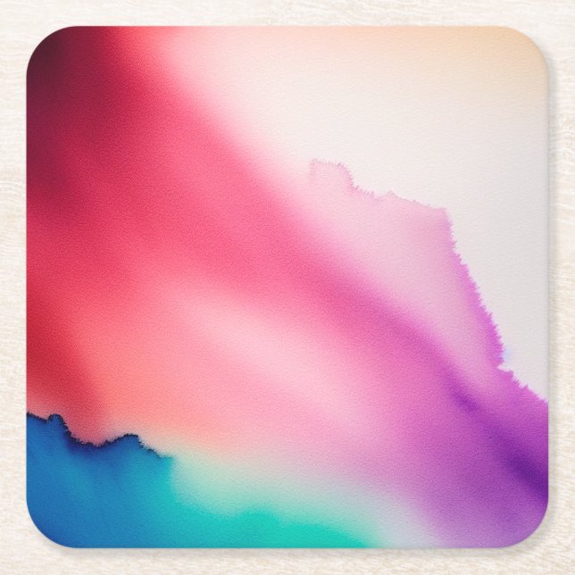 Porta-copo De Papel Quadrado Impressões Vibrantes (Frente)