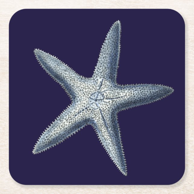 Porta-copo De Papel Quadrado Indigo Shells IV (Frente)