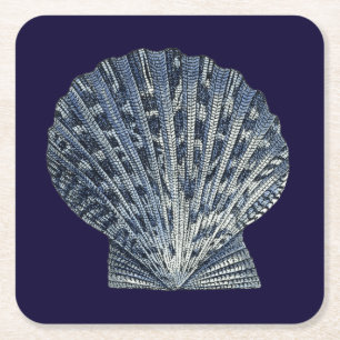 Porta-copo De Papel Quadrado Indigo Shells VIII