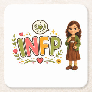 Porta-copo De Papel Quadrado INFP — A Sonhadora Criativa