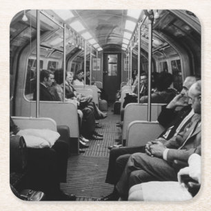Porta-copo De Papel Quadrado Inglaterra antiga Londres trem interior do vagão 1