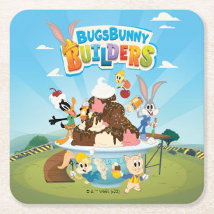 Porta-copo De Papel Quadrado INSETOS BUNNY BUILDERS™  Sorvete Looney Builders