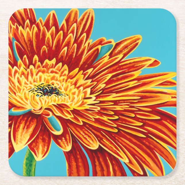 Porta-copo De Papel Quadrado Intermitências de cores I (Frente)