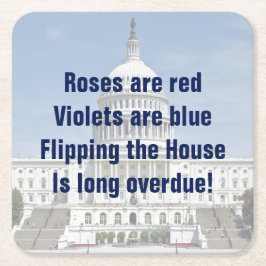 Porta-copo De Papel Quadrado Invertendo a Câmara dos Representantes