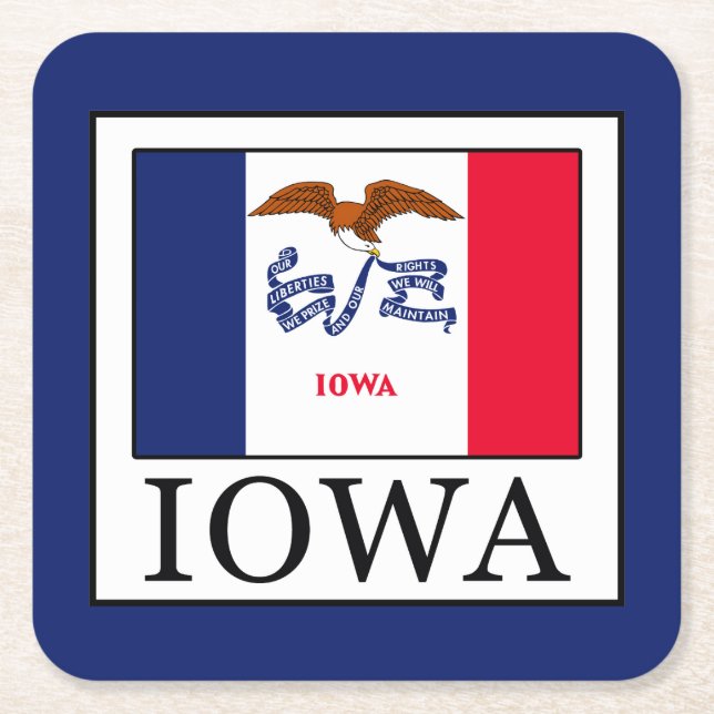 Porta-copo De Papel Quadrado Iowa (Frente)