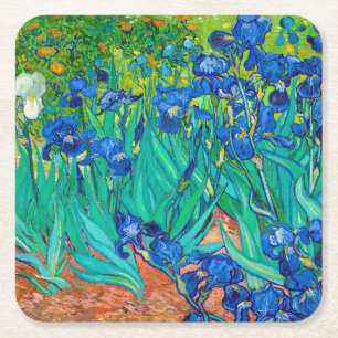 Porta-copo De Papel Quadrado Irises, Vincent van Gogh