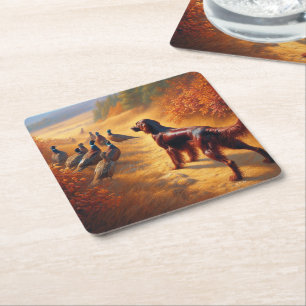 Porta-copo De Papel Quadrado Irish Setter