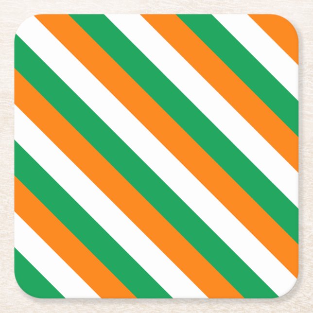 Porta-copo De Papel Quadrado irlanda-Flag (Frente)