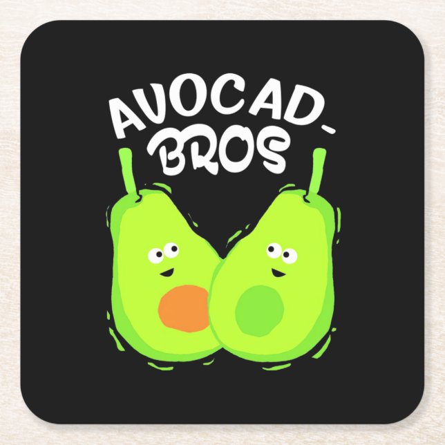 Porta-copo De Papel Quadrado Irmão Avocado (Frente)