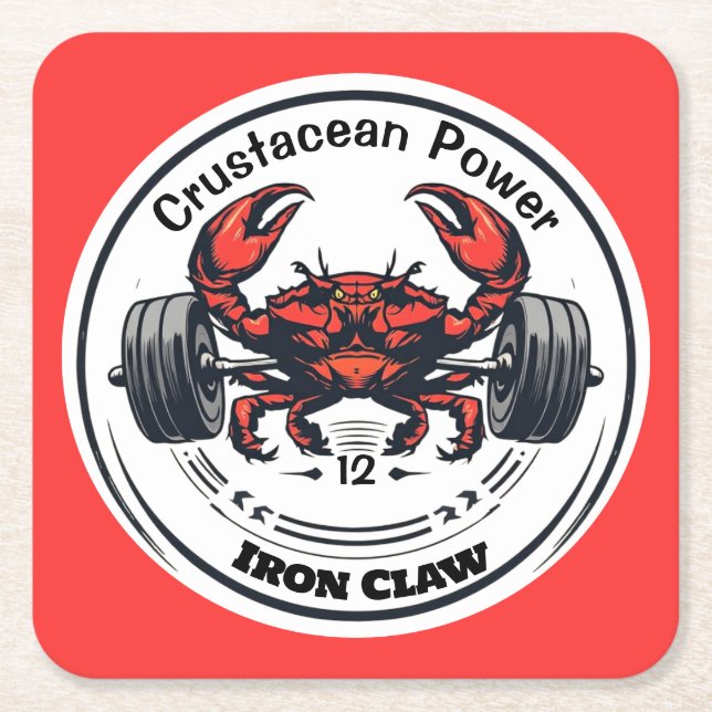 Porta-copo De Papel Quadrado Iron Claw (Frente)