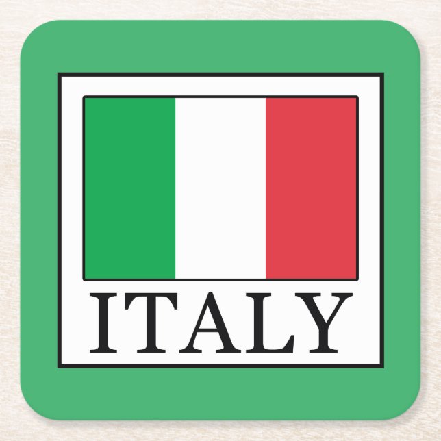 Porta-copo De Papel Quadrado Itália (Frente)