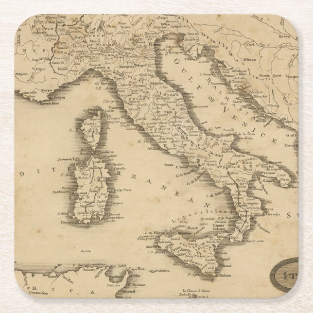 Porta-copo De Papel Quadrado Italia 18 (Frente)