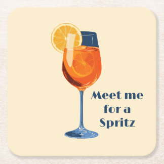 Porta-copo De Papel Quadrado Italian Cocktail Drink Vintage Retro Happy Hour