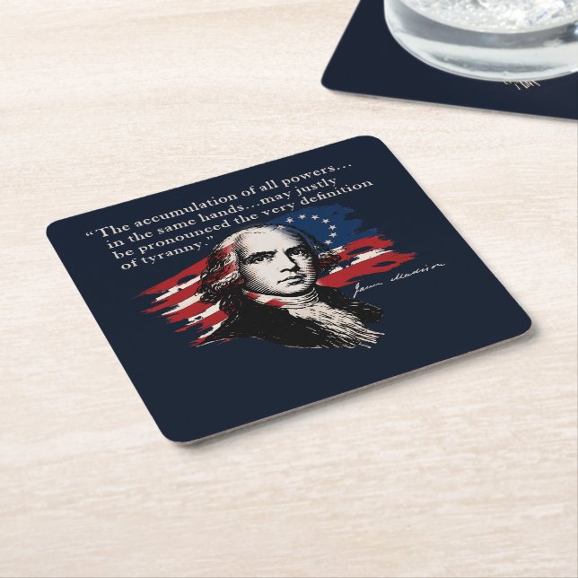 Porta-copo De Papel Quadrado James Madison (Inclinado)