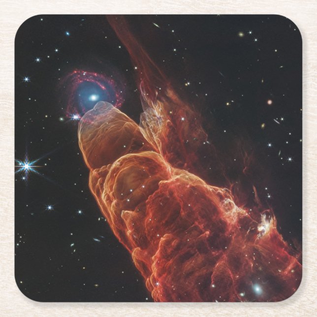 Porta-copo De Papel Quadrado James Webb Space Telescope Cosmic Tornado (Frente)