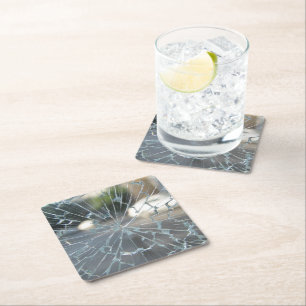 Porta-copo De Papel Quadrado janela quebrada