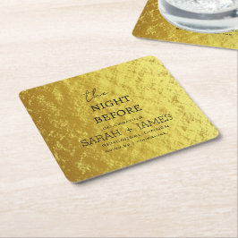 Porta-copo De Papel Quadrado Janto Dourado Elegante Antes