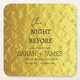 Porta-copo De Papel Quadrado Janto Dourado Elegante Antes