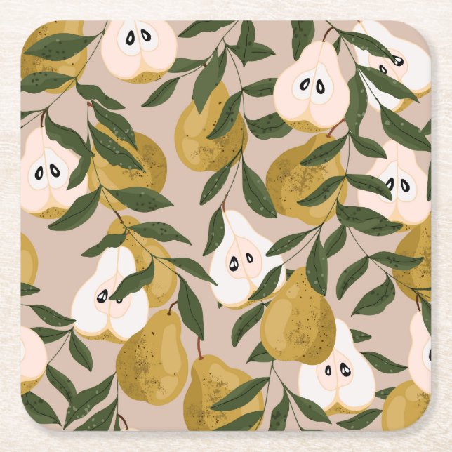 Porta-copo De Papel Quadrado Jardim da Flor: Florais Pequenos Cute (Frente)