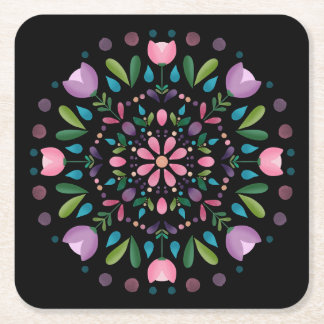 Porta-copo De Papel Quadrado Jardim em Flor