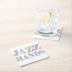 Porta-copo De Papel Quadrado Jazz artístico do SlipperyJoe Mãos presentes de 