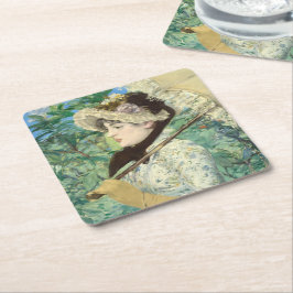 Porta-copo De Papel Quadrado Jeanne (Primavera) Edouard Manet