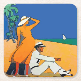 Porta-copo De Papel Quadrado Jersey Shore Beach