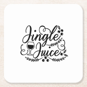 Porta-copo De Papel Quadrado Jingle Juice Engraçado Bebendo de cerveja de Natal
