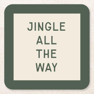 Porta-copo De Papel Quadrado Jingle Por Todo O Caminho | Porta copos de Natal m