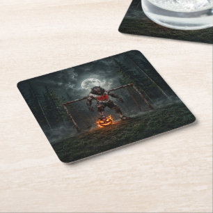 Porta-copo De Papel Quadrado Jogador de Futebol Lobisomem Arte de Terror de Hal