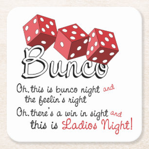 Porta-copo De Papel Quadrado Jogo de Dice Bunco