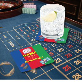 Porta-copo De Papel Quadrado Jogos de Papo de Noite de Jogo