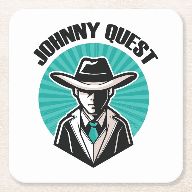 Porta-copo De Papel Quadrado Johnny Quest (Frente)