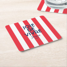 Joie De Vivre França Red Cabana Stripe Francês