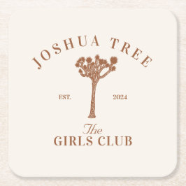 Porta-copo De Papel Quadrado Joshua Tree Bachelorette Girls Club