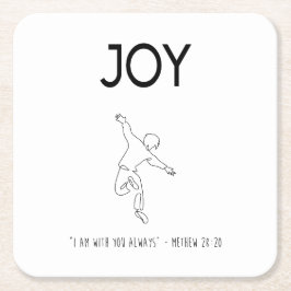 Porta-copo De Papel Quadrado Joy - I am with you always