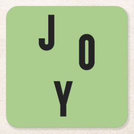 Porta-copo De Papel Quadrado Joy typography