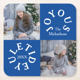 Porta-copo De Papel Quadrado Joyous Yuletide 2 Photo