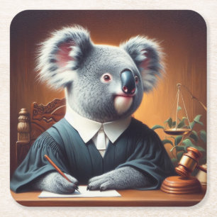 Porta-copo De Papel Quadrado Juiz Koala