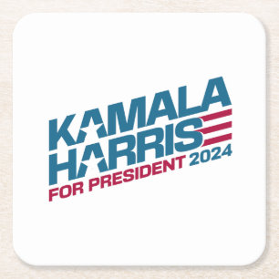 Porta-copo De Papel Quadrado Kamala Harris 2024 Para A Campanha Eleitoral Do Pr