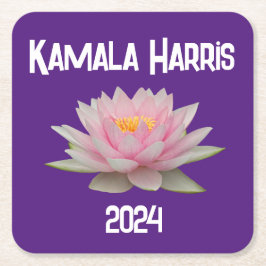Porta-copo De Papel Quadrado Kamala Harris Lótus 2024