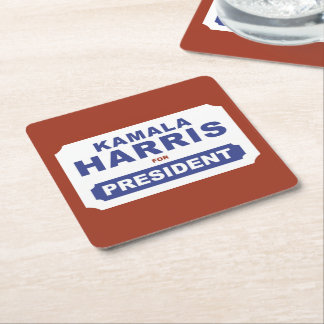 PORTA-COPO DE PAPEL QUADRADO KAMALA HARRIS PARA O PRESIDENTE!
