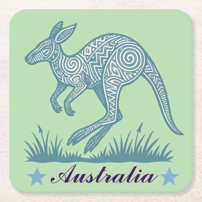 Porta-copo De Papel Quadrado Kangaroo (Frente)