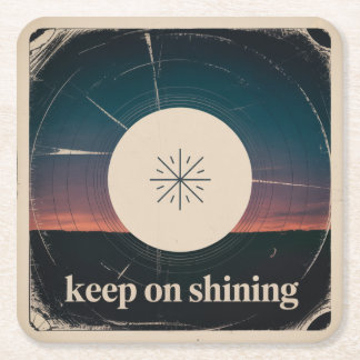 Porta-copo De Papel Quadrado Keep On Shining